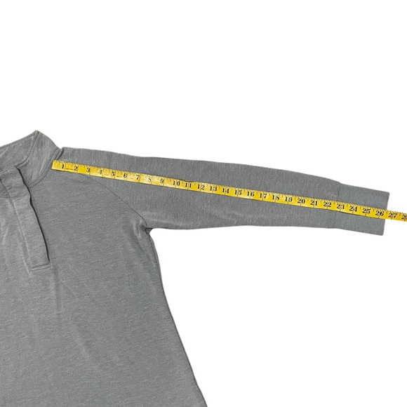 Free Fly Grey Performance Bamboo Fleece Pullover with Snaps & Thumb Holes Medium - Picture 6 of 9
